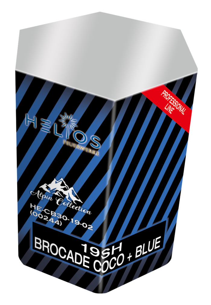 Profiline 19 CB brocade coconut w/blue stars + tail