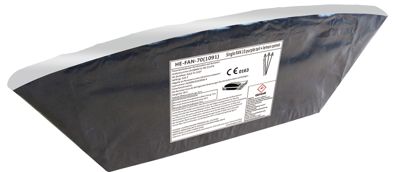 Single FAN 13 purple tail + lemon comet